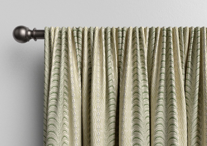 Land & Shore Fintra Stripe, Green - Made to Measure Curtains - Image 9